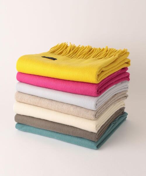 green label relaxing（グリーンレーベルリラクシング）の「ウール 無地 ストール（ストール/ショール・レディース・ライトブルー/ベージュ/オフホワイト/ピンク/ライム/イエロー/モカ・FREE）」の20枚目の写真