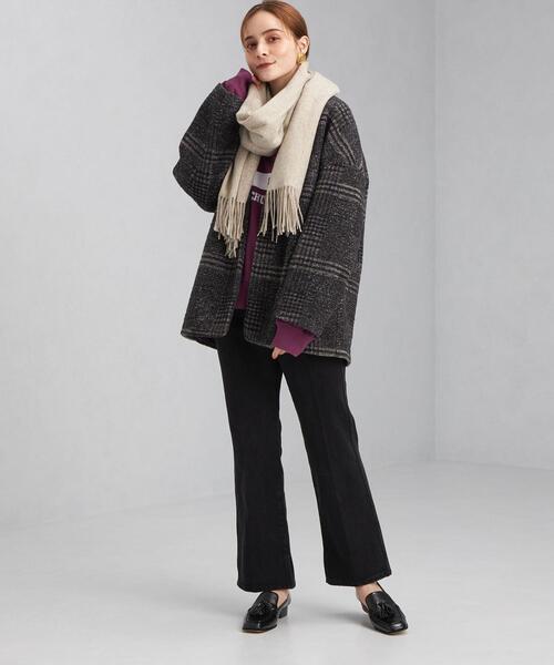 green label relaxing（グリーンレーベルリラクシング）の「ウール 無地 ストール（ストール/ショール・レディース・ライトブルー/ベージュ/オフホワイト/ピンク/ライム/イエロー/モカ・FREE）」の18枚目の写真