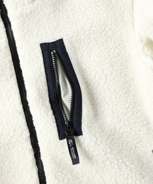 CAMP7（キャンプセブン）の「【CAMP7】ボアフードジャケット（ブルゾン・メンズ・ブラック/オフホワイト・L/XL/M）」の4枚目の写真
