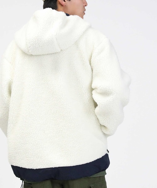 CAMP7（キャンプセブン）の「【CAMP7】ボアフードジャケット（ブルゾン・メンズ・ブラック/オフホワイト・L/XL/M）」の12枚目の写真