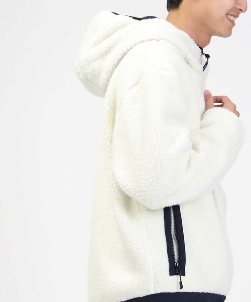 CAMP7（キャンプセブン）の「【CAMP7】ボアフードジャケット（ブルゾン・メンズ・ブラック/オフホワイト・L/XL/M）」の14枚目の写真