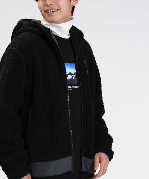 CAMP7（キャンプセブン）の「【CAMP7】ボアフードジャケット（ブルゾン・メンズ・ブラック/オフホワイト・L/XL/M）」の17枚目の写真
