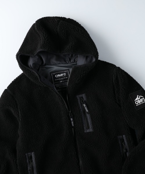 CAMP7（キャンプセブン）の「【CAMP7】ボアフードジャケット（ブルゾン・メンズ・ブラック/オフホワイト・L/XL/M）」の19枚目の写真