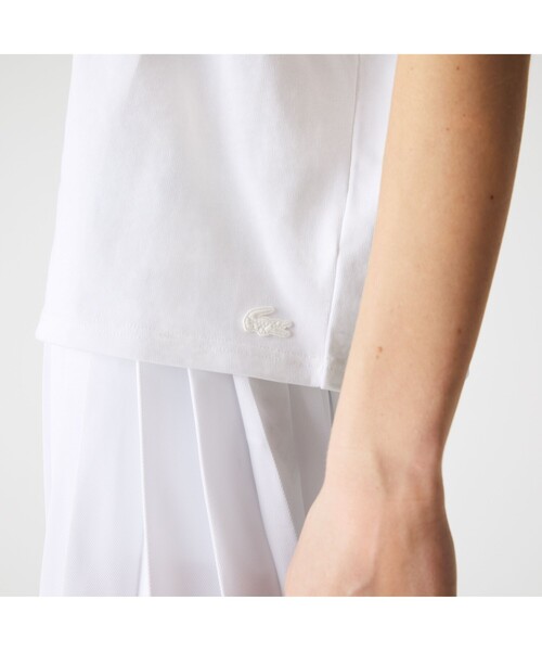 LACOSTE L!VE（ラコステライブ）の「LACOSTE L!VE ボクシーフィットブランドネームロゴTシャツ（Tシャツ/カットソー・レディース・ホワイト・38/36/34）」の7枚目の写真