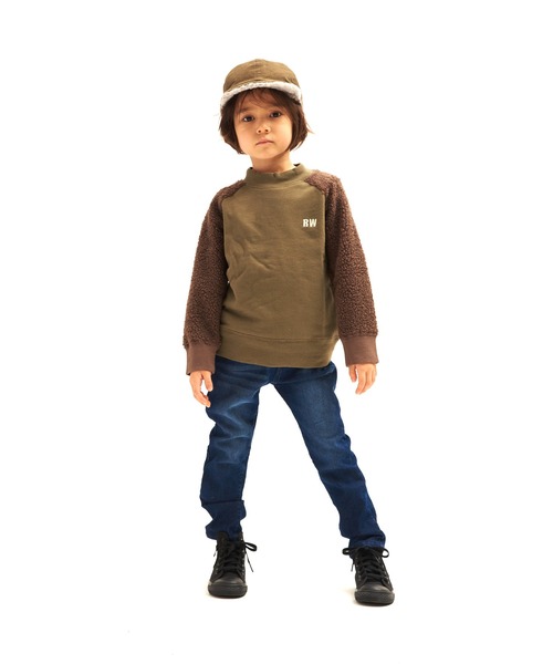 RUGGEDWORKS(ラゲッドワークス)の「スリムストレートストレッチ裏起毛デニムパンツ(デニムパンツ・キッズ・ネイビー/ブルー・90/100/110/120/130/140/150)」の2枚目の写真
