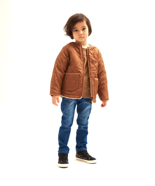 RUGGEDWORKS(ラゲッドワークス)の「スリムストレートストレッチ裏起毛デニムパンツ(デニムパンツ・キッズ・ネイビー/ブルー・90/100/110/120/130/140/150)」の1枚目の写真