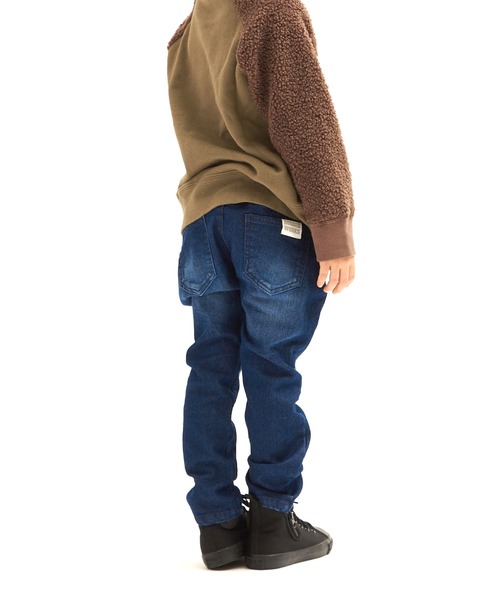 RUGGEDWORKS(ラゲッドワークス)の「スリムストレートストレッチ裏起毛デニムパンツ(デニムパンツ・キッズ・ネイビー/ブルー・90/100/110/120/130/140/150)」の5枚目の写真