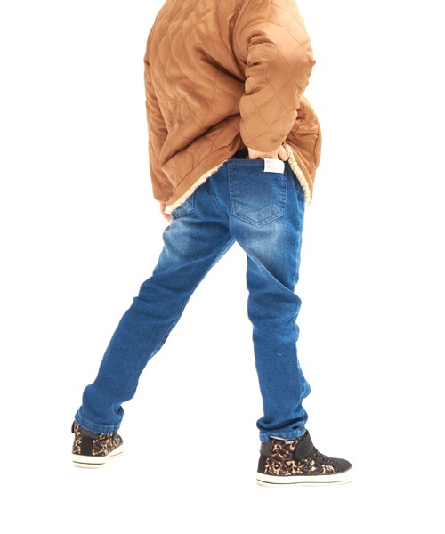 RUGGEDWORKS(ラゲッドワークス)の「スリムストレートストレッチ裏起毛デニムパンツ(デニムパンツ・キッズ・ネイビー/ブルー・90/100/110/120/130/140/150)」の4枚目の写真