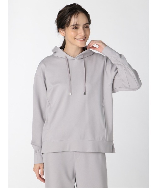 m.f.editorial（エムエフエディトリアル）の「エムエフエディトリアルレディース/m.f.editorial：Women ダンボールニット セットアップ 長袖プルパーカー （セットアップアイテムございます）（パーカー・レディース・キャメル/グレー・MEDIUM/LARGE）」の15枚目の写真