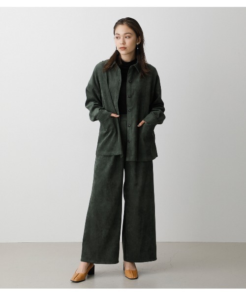 ブラックバイマウジー　ヘムボタンベロアパンツ MATTE VELOUR PANTS/マットベロアパンツ（その他パンツ）｜AZUL BY