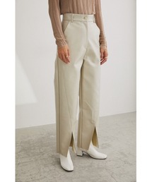 STYLEMIXER | フェイクレザーフロントスリットパンツ(その他パンツ)