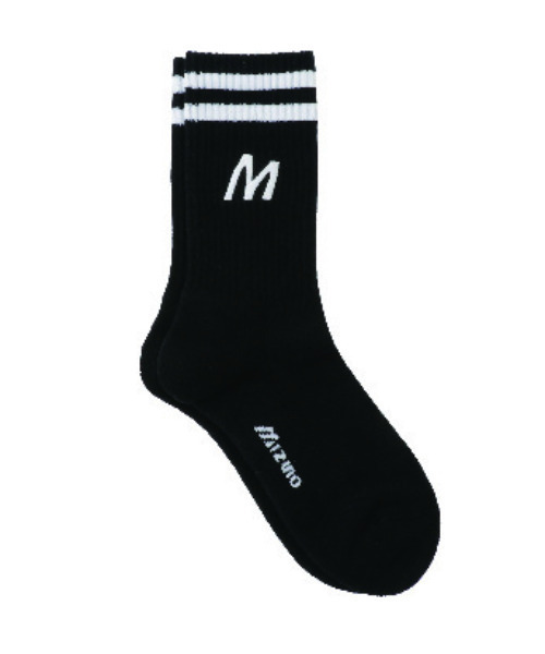 MIZUNO SPORTS STYLE（ミズノスポーツスタイル）の「M-LINE　ソックス　[ユニセックス]（ソックス/靴下・メンズ・ホワイト/ブラック・M）」の2枚目の写真