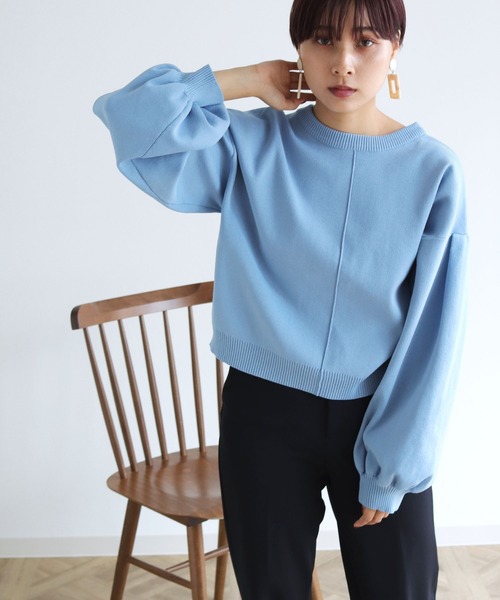 HER CLOSET(ハークローゼット)の「【shemoshelly】前後2WAYリングスナップニットショートカーディガン(カーディガン/ボレロ・レディース・チャコールグレー/ライトグレー/ライトブルー/ブラック/ダークブラウン/グリーン/グレイッシュベージュ/テラコッタ・M)」の1枚目の写真