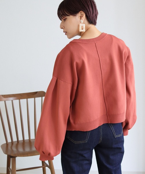 HER CLOSET(ハークローゼット)の「【shemoshelly】前後2WAYリングスナップニットショートカーディガン(カーディガン/ボレロ・レディース・チャコールグレー/ライトグレー/ライトブルー/ブラック/ダークブラウン/グリーン/グレイッシュベージュ/テラコッタ・M)」の18枚目の写真