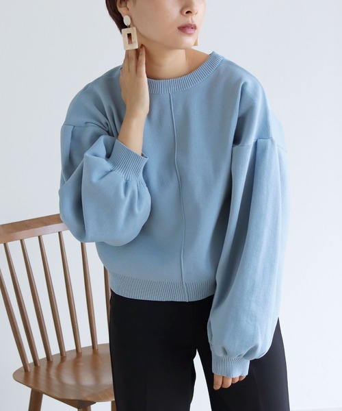 HER CLOSET(ハークローゼット)の「【shemoshelly】前後2WAYリングスナップニットショートカーディガン(カーディガン/ボレロ・レディース・チャコールグレー/ライトグレー/ライトブルー/ブラック/ダークブラウン/グリーン/グレイッシュベージュ/テラコッタ・M)」の14枚目の写真