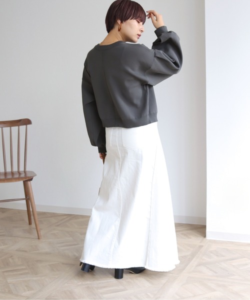 HER CLOSET(ハークローゼット)の「【shemoshelly】前後2WAYリングスナップニットショートカーディガン(カーディガン/ボレロ・レディース・チャコールグレー/ライトグレー/ライトブルー/ブラック/ダークブラウン/グリーン/グレイッシュベージュ/テラコッタ・M)」の16枚目の写真