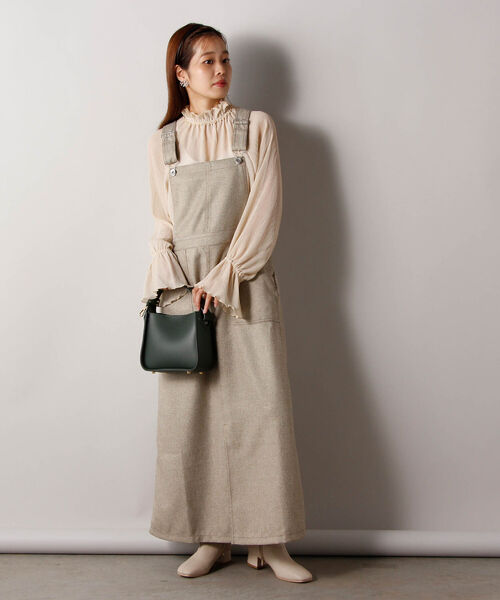 fredy repit（フレディレピ）の「ウール調ツイード ジャンスカ（ジャンパースカート・レディース・ベージュ/ブラック・38）」の15枚目の写真