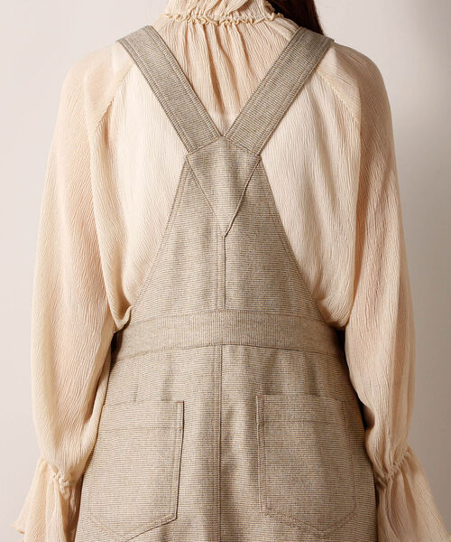 fredy repit（フレディレピ）の「ウール調ツイード ジャンスカ（ジャンパースカート・レディース・ベージュ/ブラック・38）」の6枚目の写真