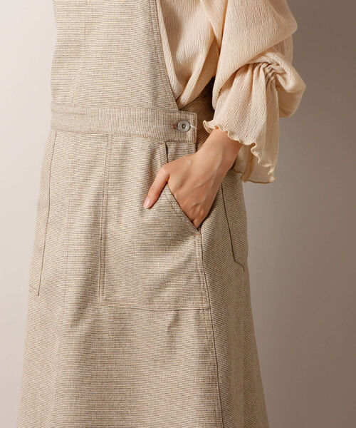 fredy repit（フレディレピ）の「ウール調ツイード ジャンスカ（ジャンパースカート・レディース・ベージュ/ブラック・38）」の10枚目の写真