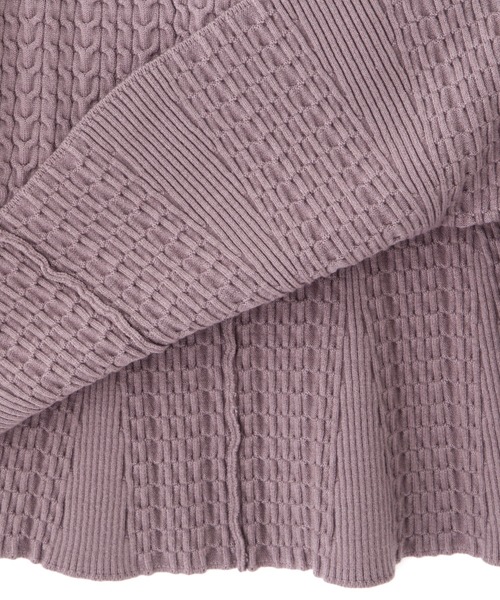 PROPORTION BODY DRESSING（プロポーションボディドレッシング）の「ケーブルカーデニットセット / 1211240014（ワンピース・レディース・パープル系その他/オフホワイト/ピンク・MEDIUM/SMALL）」の13枚目の写真