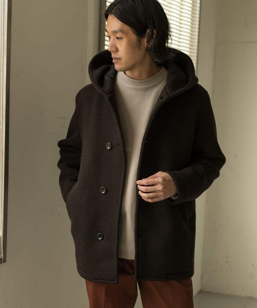 URBAN RESEARCH DOORS(アーバンリサーチドアーズ)の「マペル フードシングルコート∴(その他アウター・メンズ・ネイビー/ブラウン系その他・40/38)」の6枚目の写真