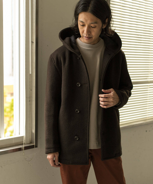 URBAN RESEARCH DOORS(アーバンリサーチドアーズ)の「マペル フードシングルコート∴(その他アウター・メンズ・ネイビー/ブラウン系その他・40/38)」の21枚目の写真