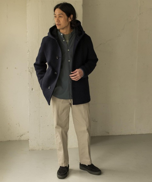 URBAN RESEARCH DOORS(アーバンリサーチドアーズ)の「マペル フードシングルコート∴(その他アウター・メンズ・ネイビー/ブラウン系その他・40/38)」の7枚目の写真