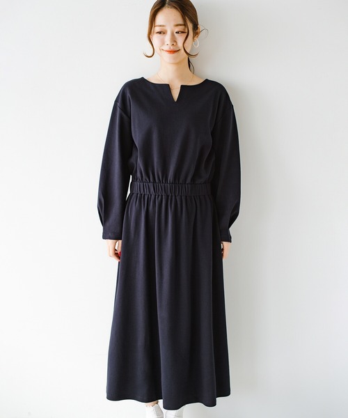 haco!(ハコ)の「楽ちんなのにきれいを叶える!大人のためのカットソーワンピース(ワンピース・レディース・ブラウン/ダークネイビー・MEDIUM/LARGE/X-LARGE/SMALL)」の12枚目の写真