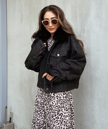 ファーボアデニムジャケット