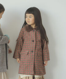 B:MING by BEAMS | B:MING by BEAMS / ファー付き チェック コート（90~150cm）(ステンカラーコート)