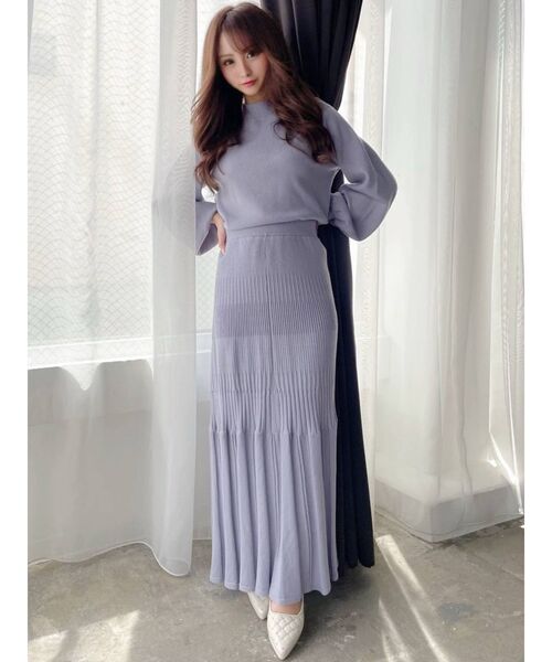 RESEXXY(リゼクシー)の「ニットフレアスカート【セットアップ着用可能】(スカート・レディース・ブラック/ブルー/モカ・FREE)」の8枚目の写真