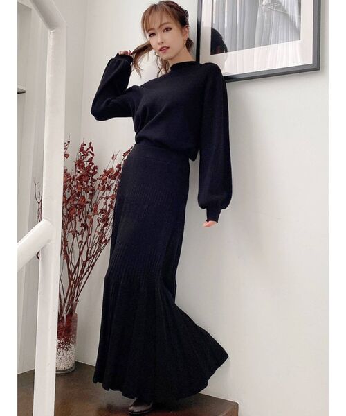 RESEXXY(リゼクシー)の「ニットフレアスカート【セットアップ着用可能】(スカート・レディース・ブラック/ブルー/モカ・FREE)」の14枚目の写真