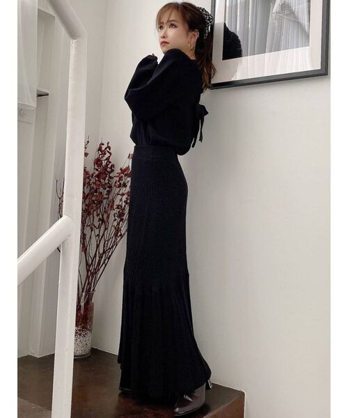 RESEXXY(リゼクシー)の「ニットフレアスカート【セットアップ着用可能】(スカート・レディース・ブラック/ブルー/モカ・FREE)」の17枚目の写真