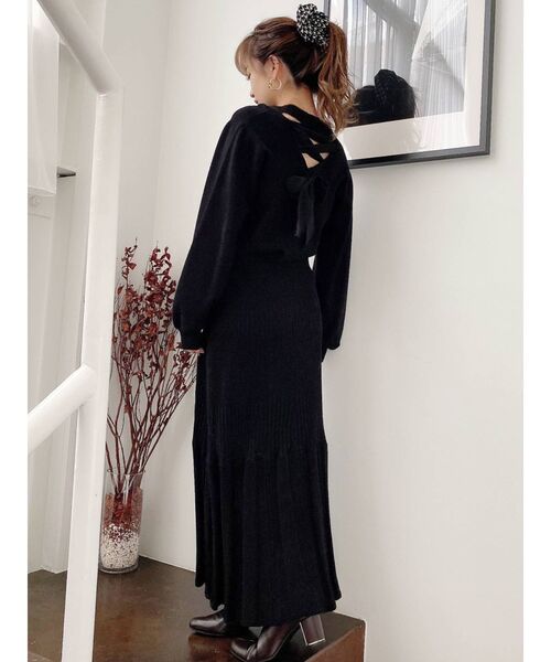 RESEXXY(リゼクシー)の「ニットフレアスカート【セットアップ着用可能】(スカート・レディース・ブラック/ブルー/モカ・FREE)」の19枚目の写真