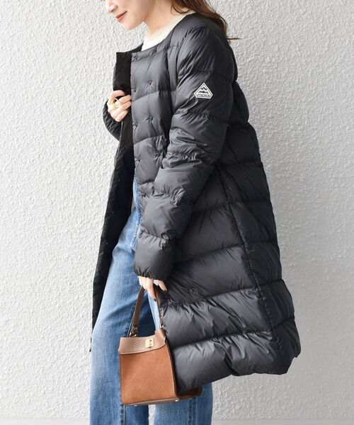 Pyrenex（ピレネックス）の「【SHIPS別注】PYRENEX:コクーンロングダウン◇（ダウンジャケット/コート・レディース・ブラック/ベージュ・36/38）」の2枚目の写真