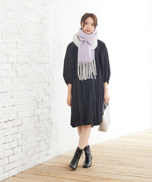 menue(メヌエ)の「スクエアトゥレースアップブーツ(ブーツ・レディース・ブラック/アイボリー/グレイッシュベージュ・LL/3L/S/M/L/XS)」の21枚目の写真