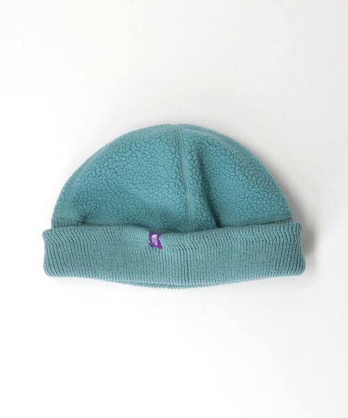green label relaxing(グリーンレーベルリラクシング)の「<THE NORTH FACE PURPLE LABEL>ポーラテック フィールド フリース キャップ ワッチキャップ -ユニセックス-(ニットキャップ/ビーニー・メンズ・ブラック/ライトブルー/パープル・FREE)」の1枚目の写真