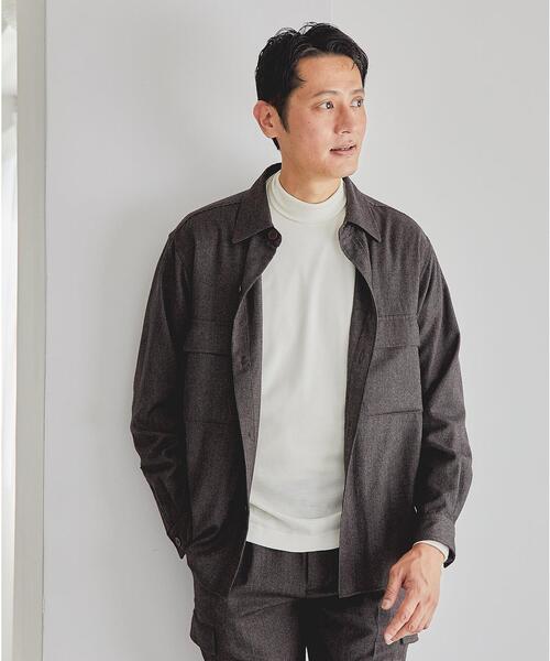 gicipi（ジチピ）の「＜gicipi＞ウールシルク CERVO チェールボ タートルネック ニット -ウォッシャブル-（ニット/セーター・メンズ・ホワイト/ブラック/ブラウン・M(4)/L(5)）」の6枚目の写真