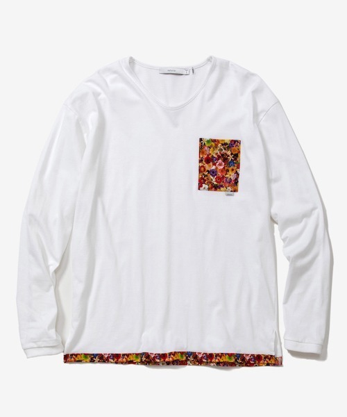 rehacer（レアセル）の「rehacer : Flower Linked Pocket L/S CS Made in Japan / フラワー リンク ポケット カットソー メイドインジャパン（Tシャツ/カットソー・メンズ・ホワイト/ブラック・SMALL/MEDIUM/LARGE/X-LARGE）」の10枚目の写真