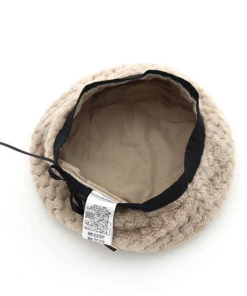 apres les cours（アプレレクール）の「/ぽこぽこファーベレー帽（ハンチング/ベレー帽・キッズ・ベージュ/アイボリー/ライトグレー・50/54）」の6枚目の写真