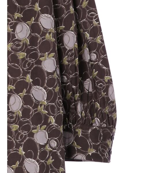 CRAFT STANDARD BOUTIQUE（クラフトスタンダードブティック）の「袖ギャザーバンドカラーシャツチュニック　＊（シャツ/ブラウス・レディース・ネイビー/ブラウン・FREE）」の17枚目の写真