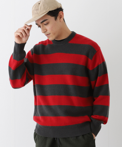 JOURNAL STANDARD TRISECT / ×loomer/ルーマー/M/カシミア/YLW/ボーダー/PR21AW-KN200 loomer×TRISECT2/ルーマー】カシミア ボーダーニット