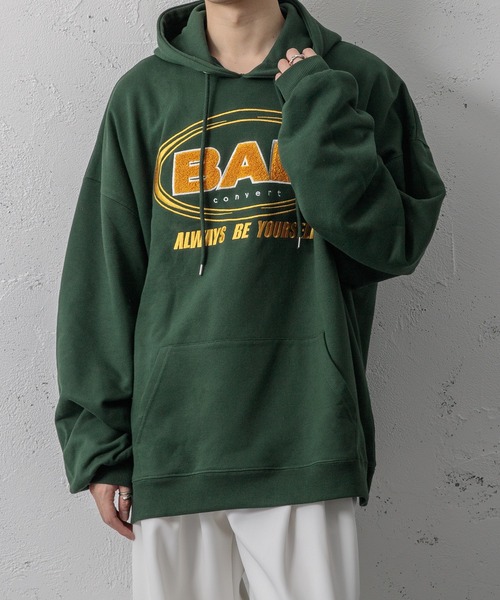 Adoon plain(アドーンプレーン)の「【Adoon plain】サガラ刺繍ロゴパーカー(パーカー・メンズ・チャコールグレー/グリーン/マスタード・MEDIUM/LARGE)」の15枚目の写真