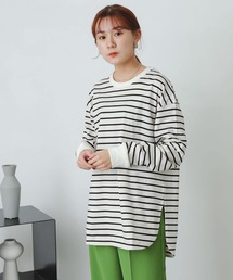 SENSE OF PLACE by URBAN RESEARCH | オーガニックコットンボーダーチュニック(Tシャツ/カットソー)