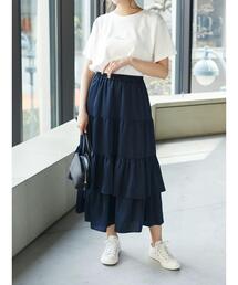 フリルティアードスカート