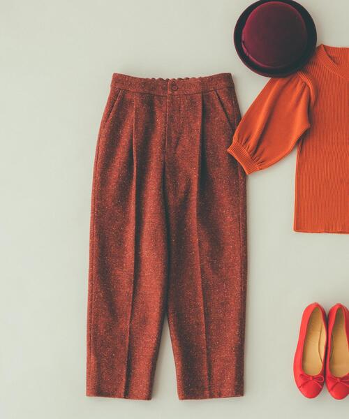 WQ48 PANTALON カラーネップパンツ