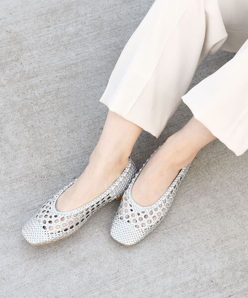 FAEDA(ファエダ)の「FAEDA:メッシュフラットシューズ◆(その他シューズ・レディース・ホワイト/ブラック/シルバー・35/36/37/38)」の9枚目の写真
