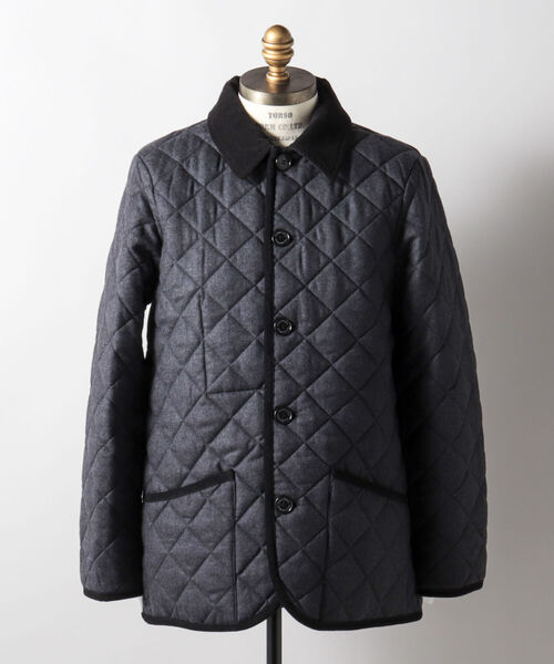 Traditional Weatherwear（トラディショナルウェザーウェア）の「【Traditonal Weather Wear/トラディショナルウェザーウエア】WALERLY TW ウール キルティングジャケット（ブルゾン・メンズ・チャコールグレー/ネイビー・40/38/36）」の2枚目の写真