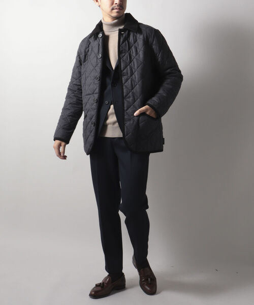 Traditional Weatherwear（トラディショナルウェザーウェア）の「【Traditonal Weather Wear/トラディショナルウェザーウエア】WALERLY TW ウール キルティングジャケット（ブルゾン・メンズ・チャコールグレー/ネイビー・40/38/36）」の5枚目の写真