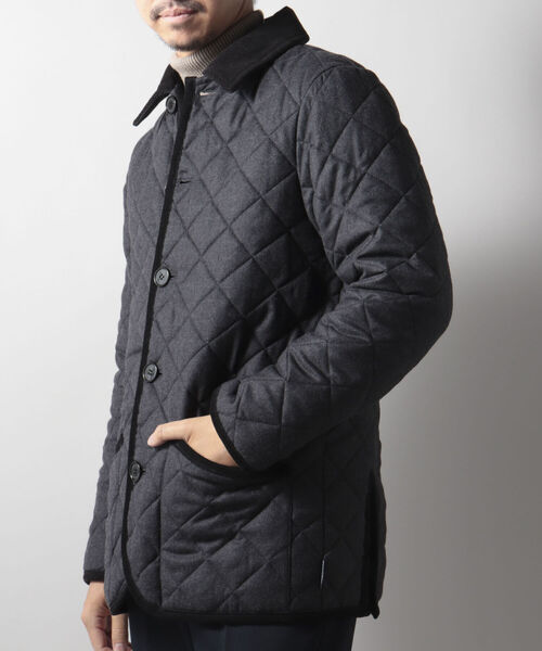 Traditional Weatherwear（トラディショナルウェザーウェア）の「【Traditonal Weather Wear/トラディショナルウェザーウエア】WALERLY TW ウール キルティングジャケット（ブルゾン・メンズ・チャコールグレー/ネイビー・40/38/36）」の9枚目の写真